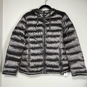 Andrew Marc Packable lightweight premium Down jacket Silver Size medium